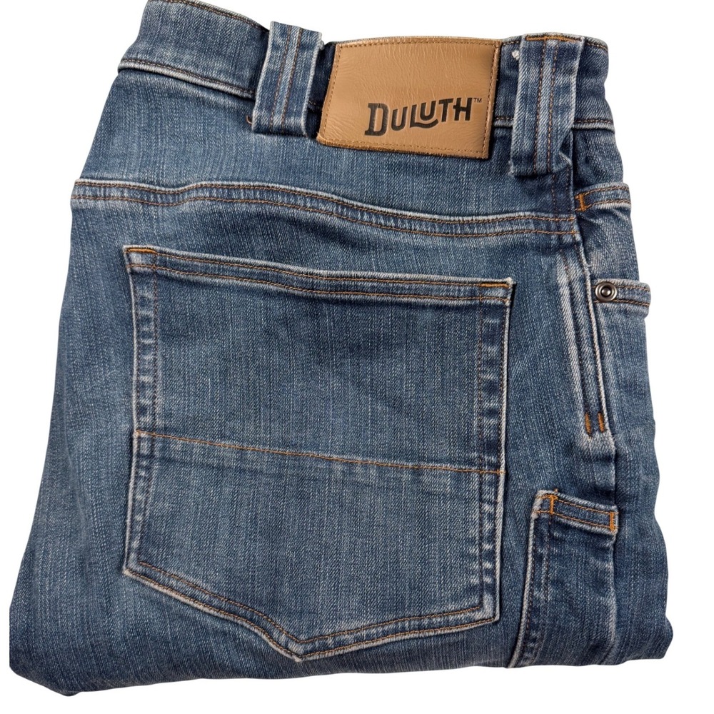 Duluth Ballroom Double Flex Jeans 36x32 Standard Fit Stretch Denim Blue
